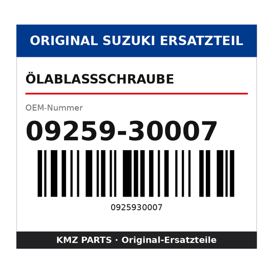 Suzuki Ölablassschraube 09259-30007