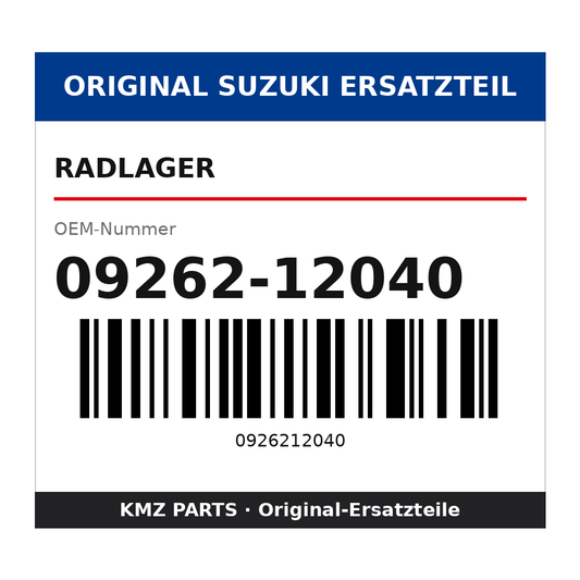 Suzuki Radlager 09262-12040