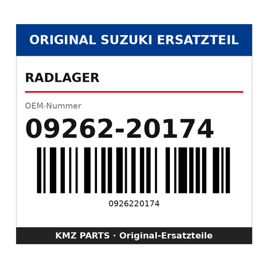 Suzuki Radlager 09262-20174