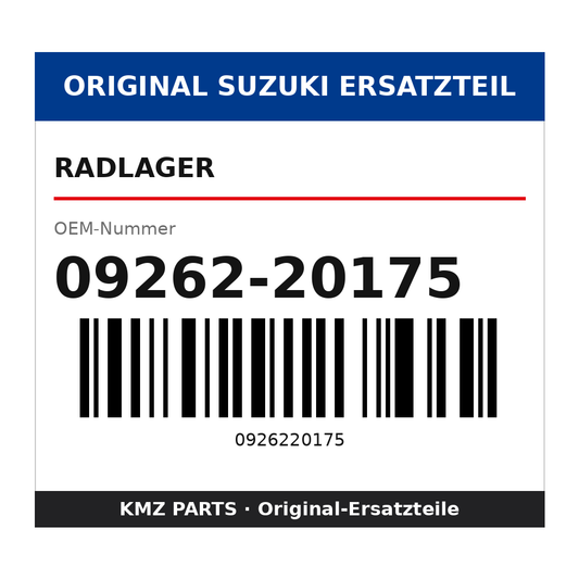 Suzuki Radlager 09262-20175