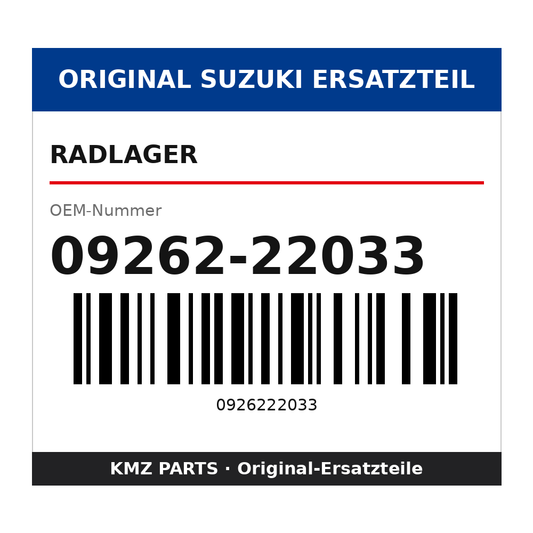Suzuki Radlager 09262-22033