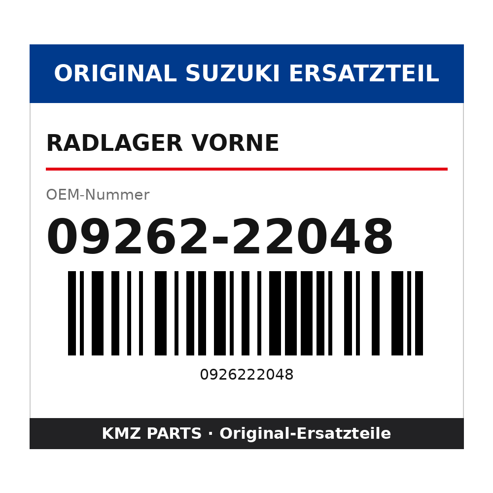 Suzuki Radlager vorne 09262-22048