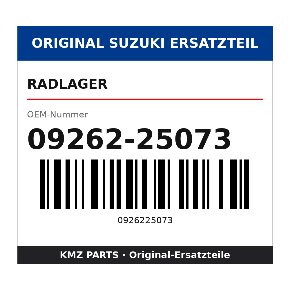 Suzuki Radlager 09262-25073