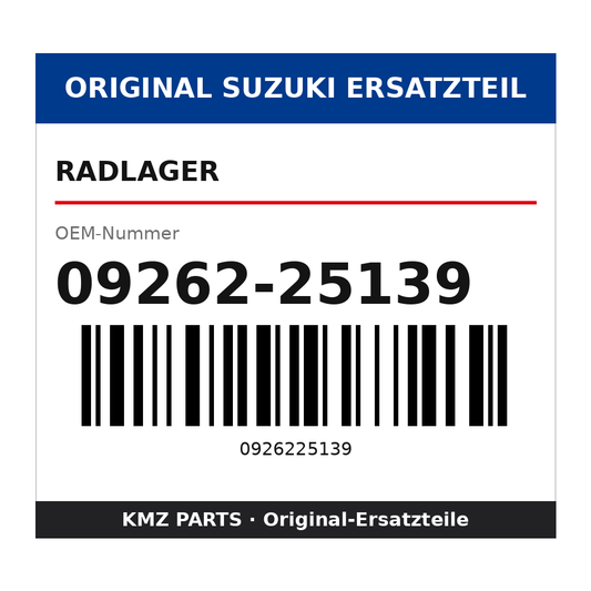 Suzuki Radlager 09262-25139