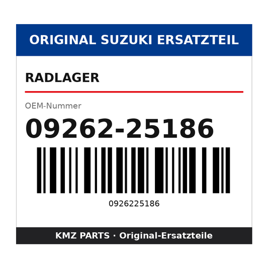 Suzuki Radlager 09262-25186
