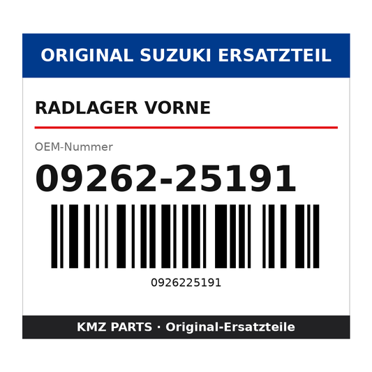 Suzuki Radlager vorne 09262-25191