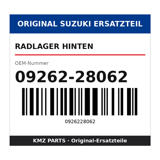 Suzuki Radlager hinten 09262-28062