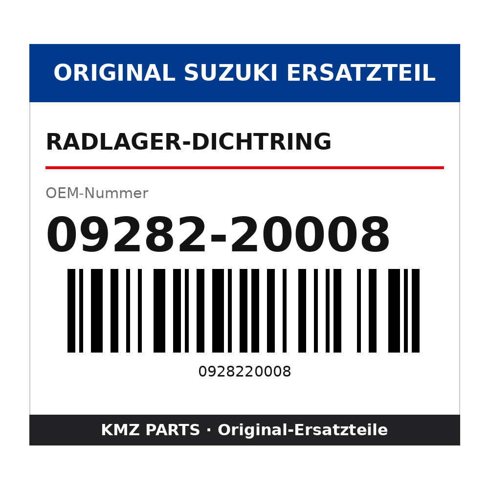 Suzuki Radlager-Dichtring 09282-20008