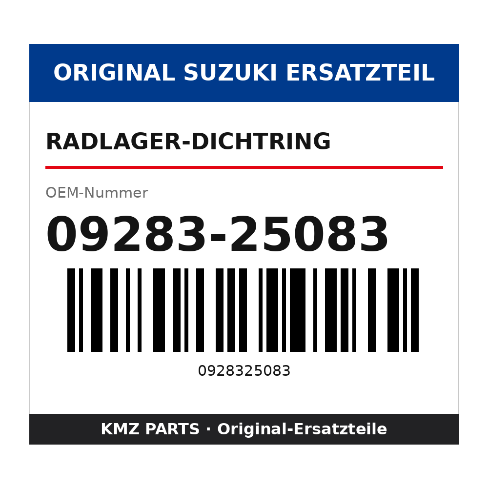 Suzuki Radlager-Dichtring 09283-25083