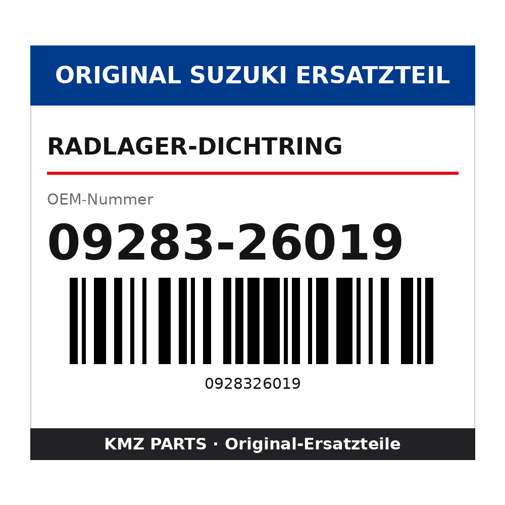 Suzuki Radlager-Dichtring 09283-26019