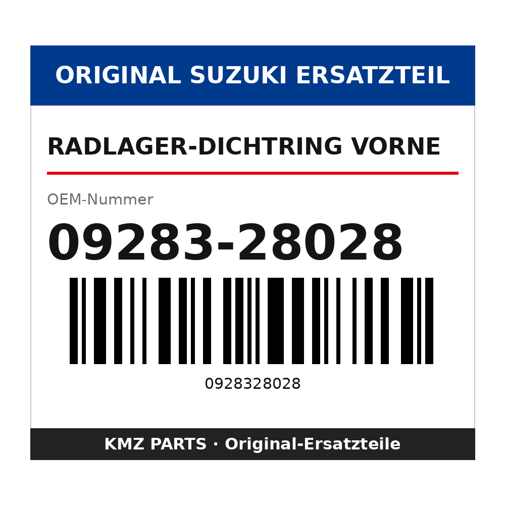 Suzuki Radlager-Dichtring vorne 09283-28028