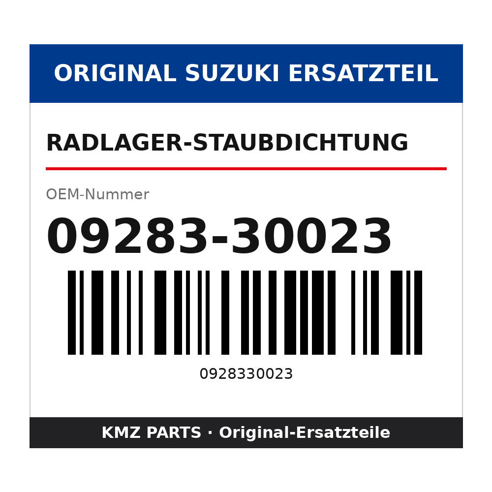 Suzuki Radlager-Staubdichtung 09283-30023