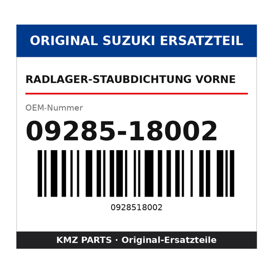 Suzuki Radlager-Staubdichtung vorne 09285-18002