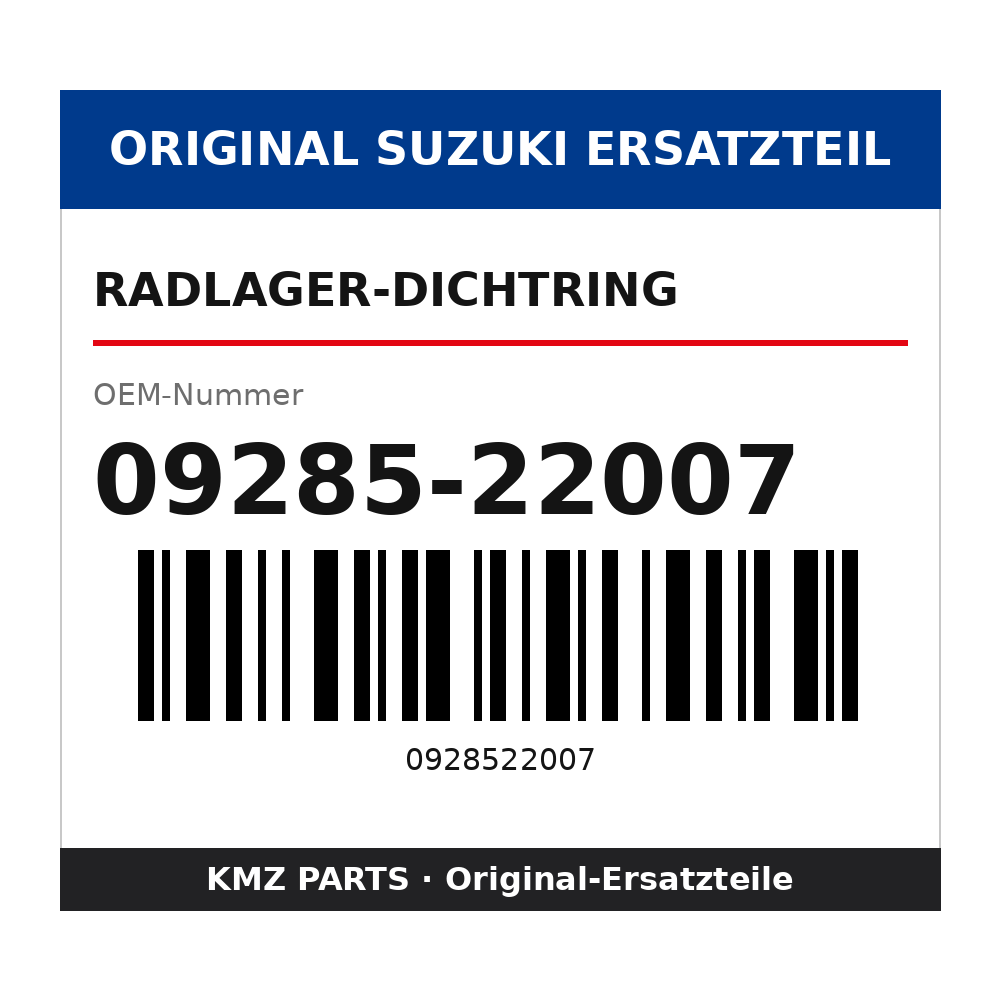 Suzuki Radlager-Dichtring 09285-22007