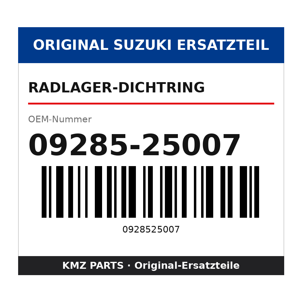 Suzuki Radlager-Dichtring 09285-25007