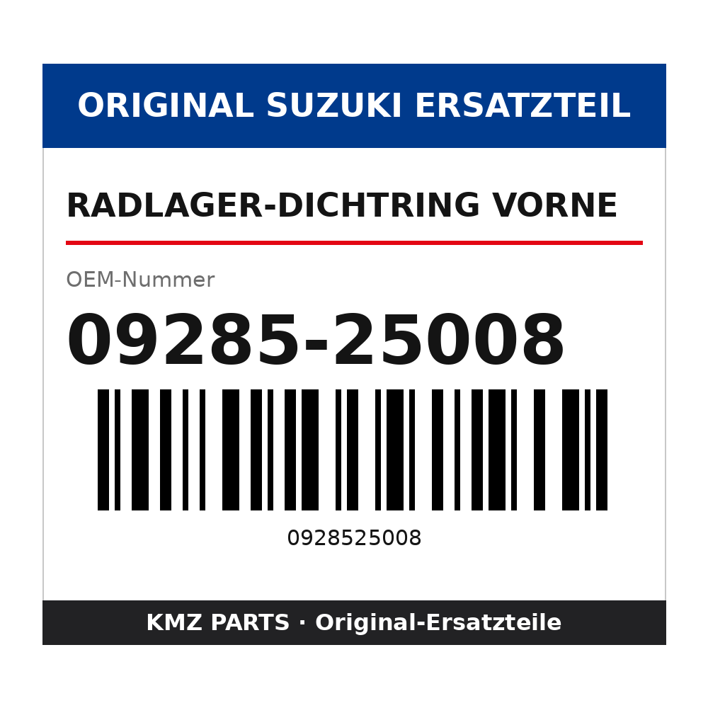 Suzuki Radlager-Dichtring vorne 09285-25008