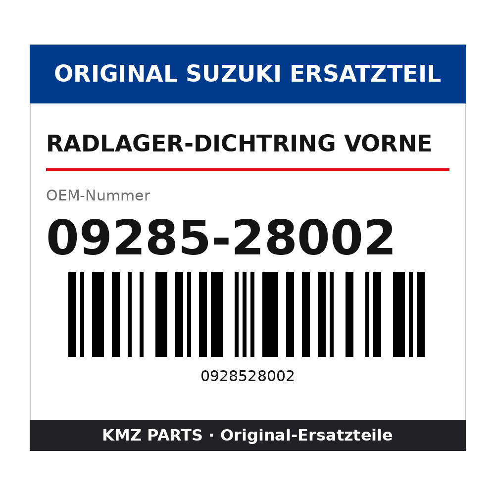 Suzuki Radlager-Dichtring vorne 09285-28002