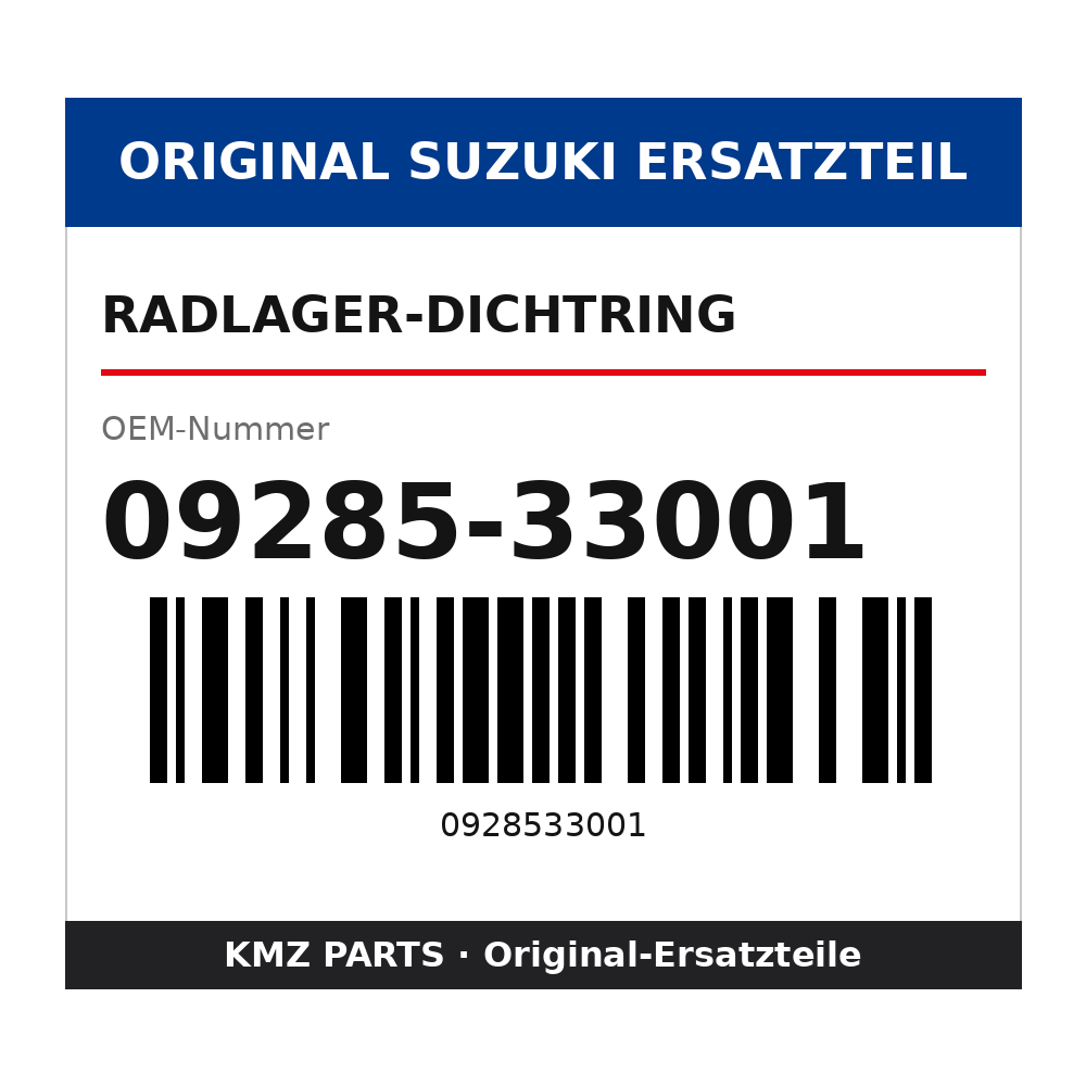 Suzuki Radlager-Dichtring 09285-33001