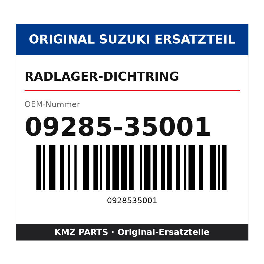 Suzuki Radlager-Dichtring 09285-35001