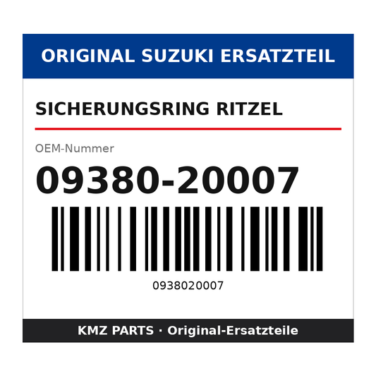Suzuki Sicherungsring Ritzel 09380-20007