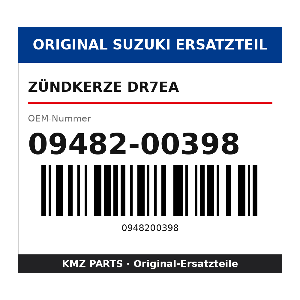 Suzuki Zündkerze DR7EA 09482-00398