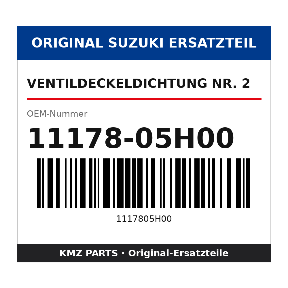 Suzuki Ventildeckeldichtung Nr. 2 11178-05H00