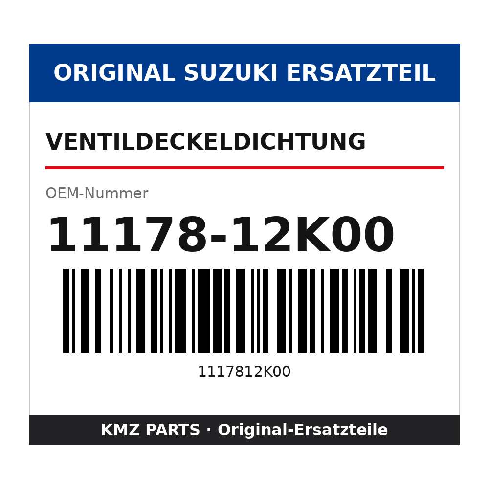 Suzuki Ventildeckeldichtung 11178-12K00