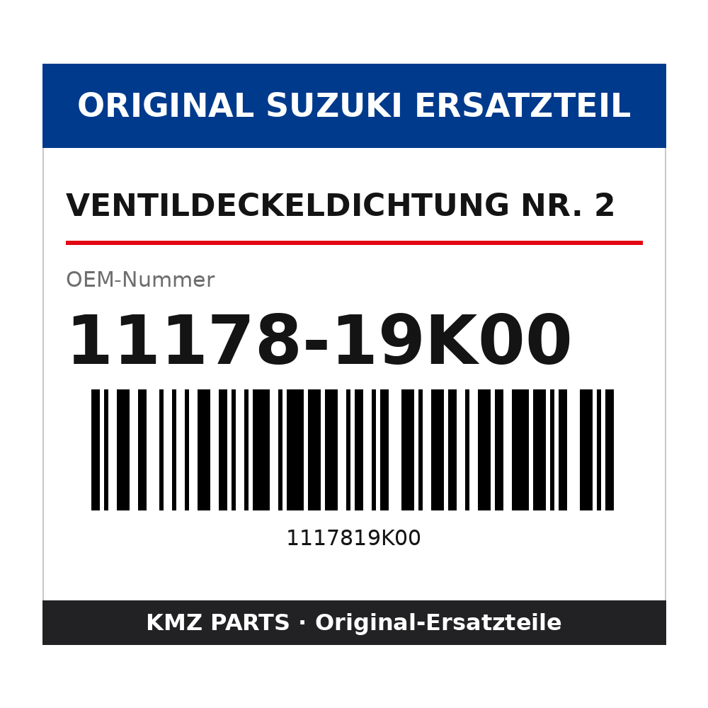 Suzuki Ventildeckeldichtung Nr. 2 11178-19K00
