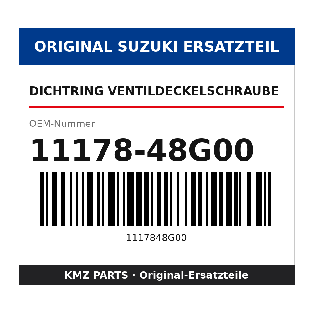 Suzuki Dichtring Ventildeckelschraube 11178-48G00