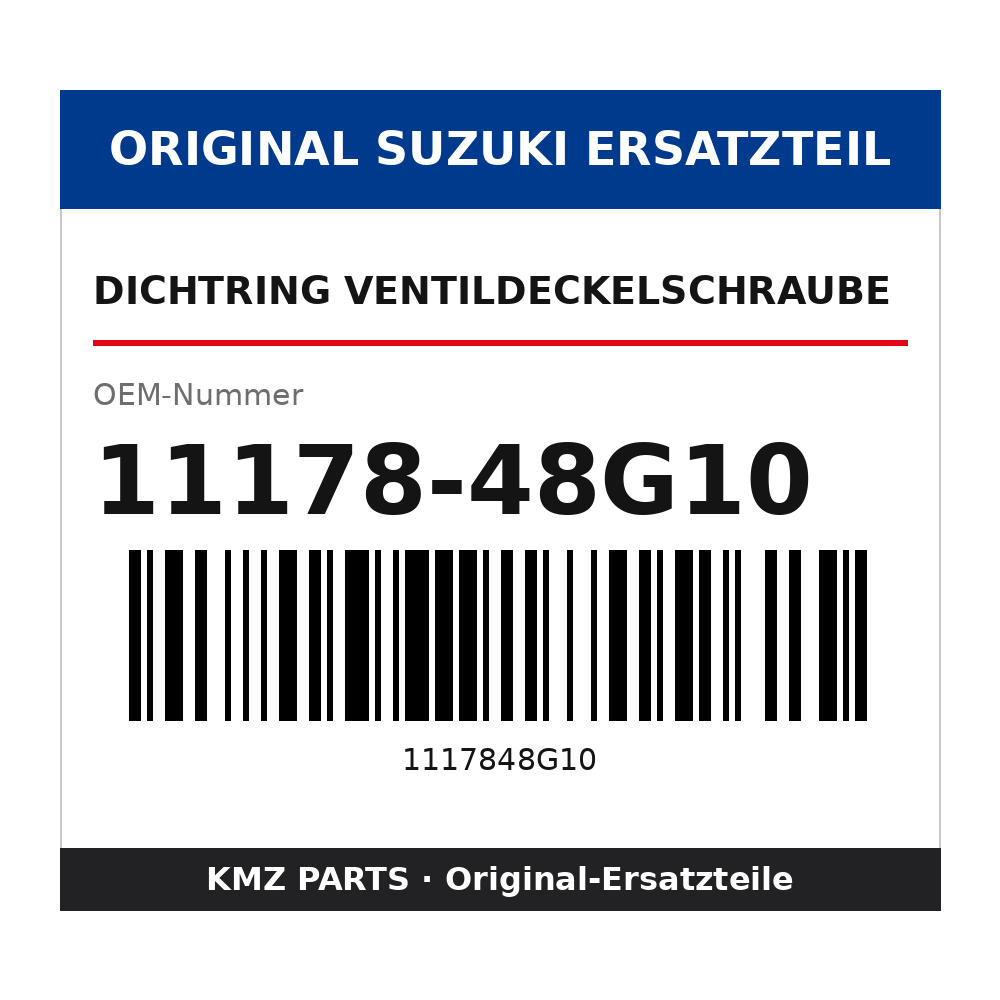 Suzuki Dichtring Ventildeckelschraube 11178-48G10