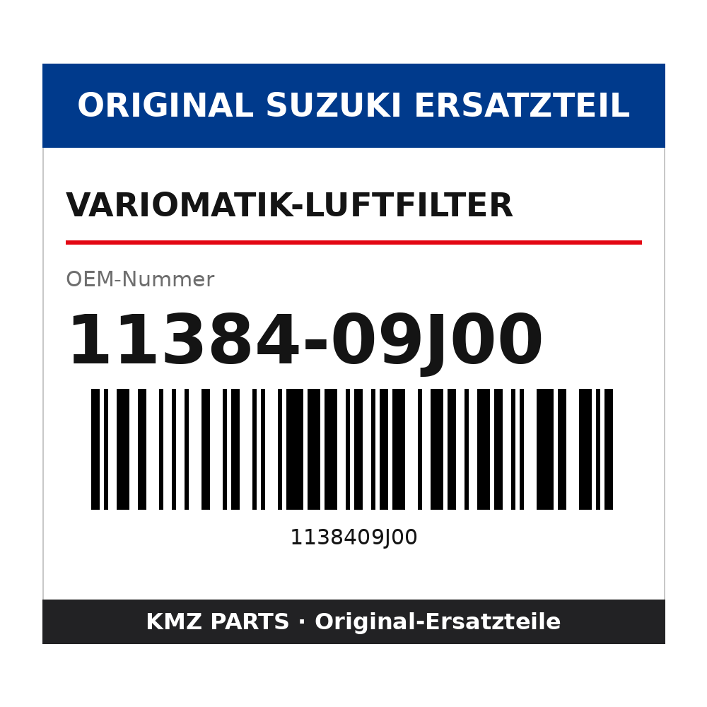 Suzuki Variomatik-Luftfilter 11384-09J00