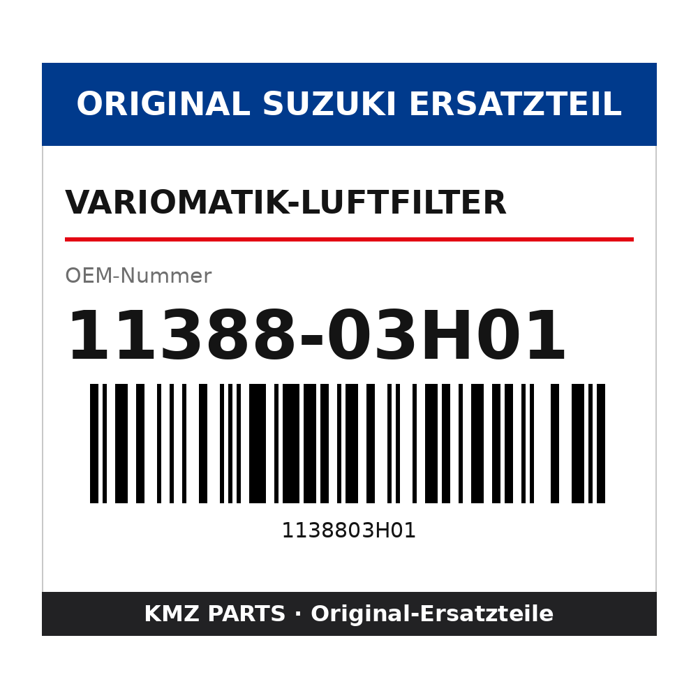 Suzuki Variomatik-Luftfilter 11388-03H01