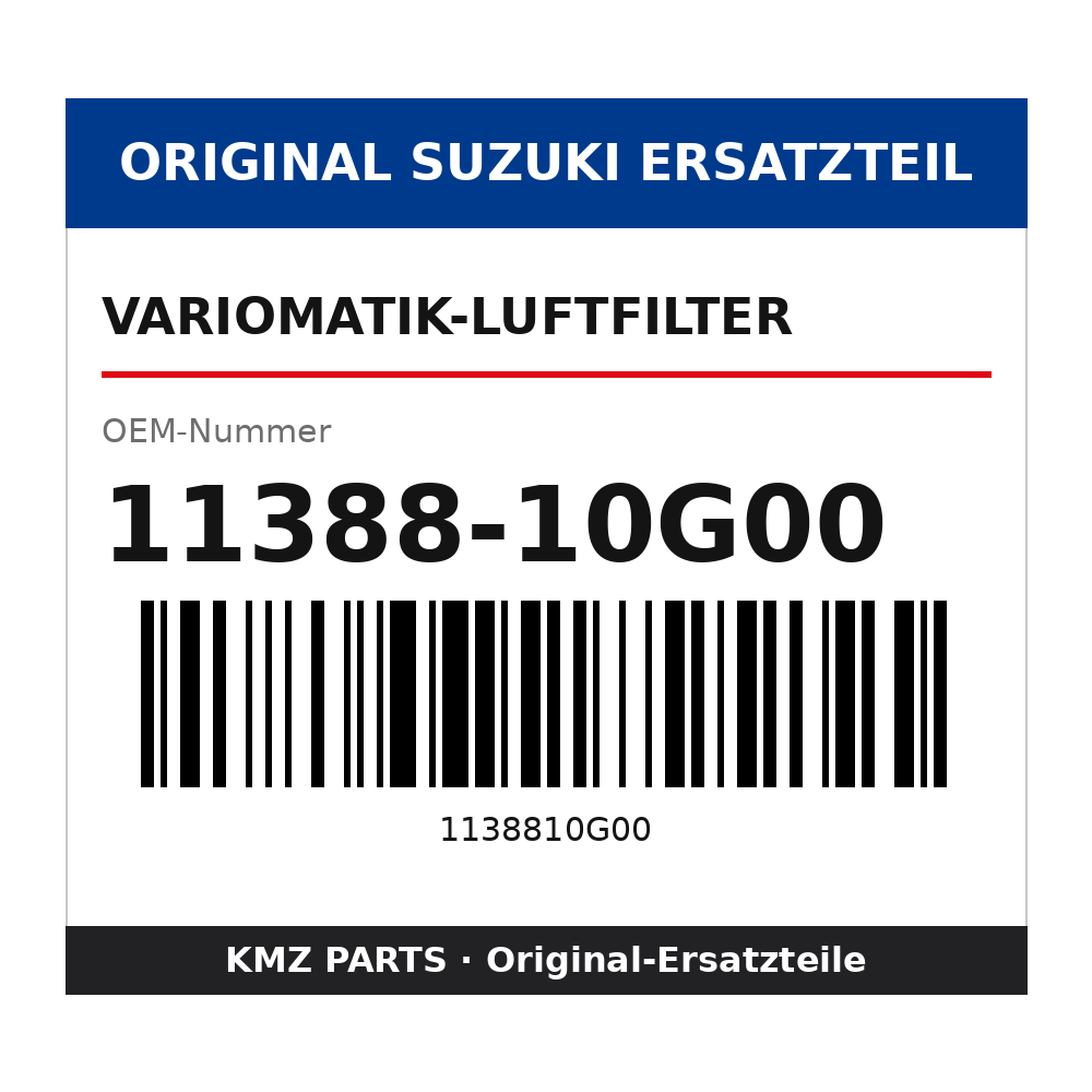 Suzuki Variomatik-Luftfilter 11388-10G00