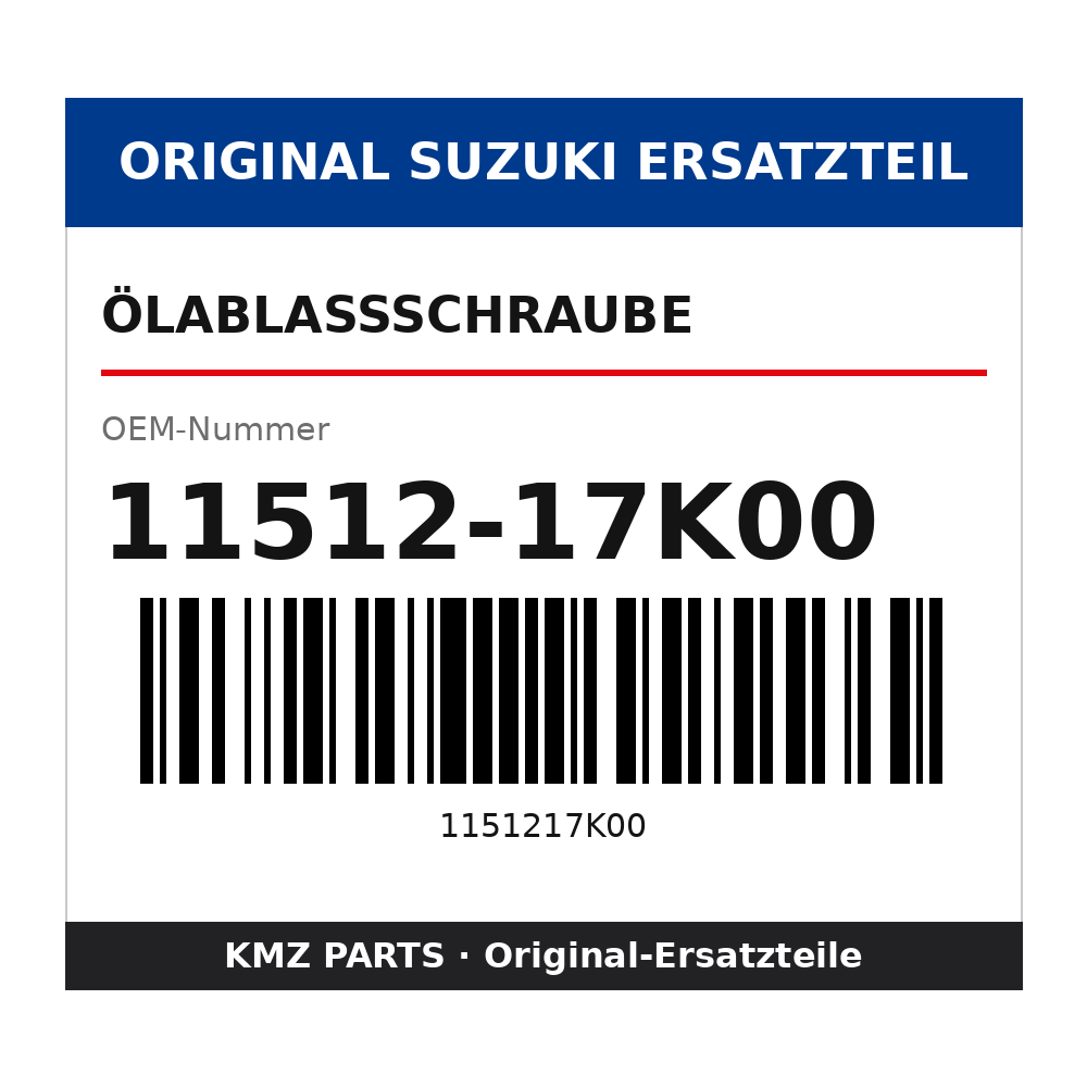 Suzuki Ölablassschraube 11512-17K00