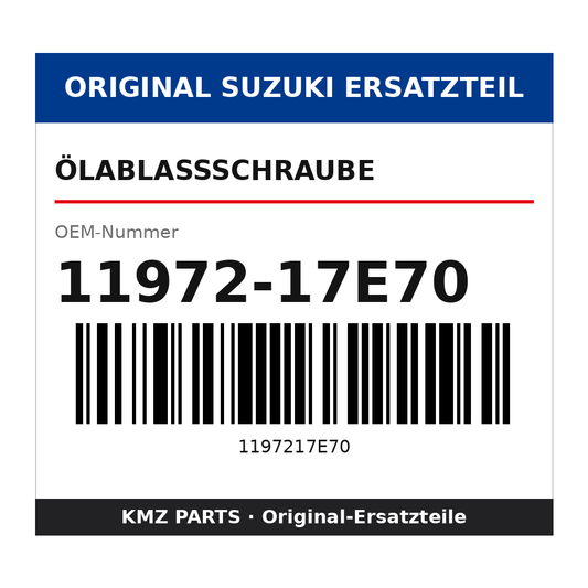 Suzuki Ölablassschraube 11972-17E70