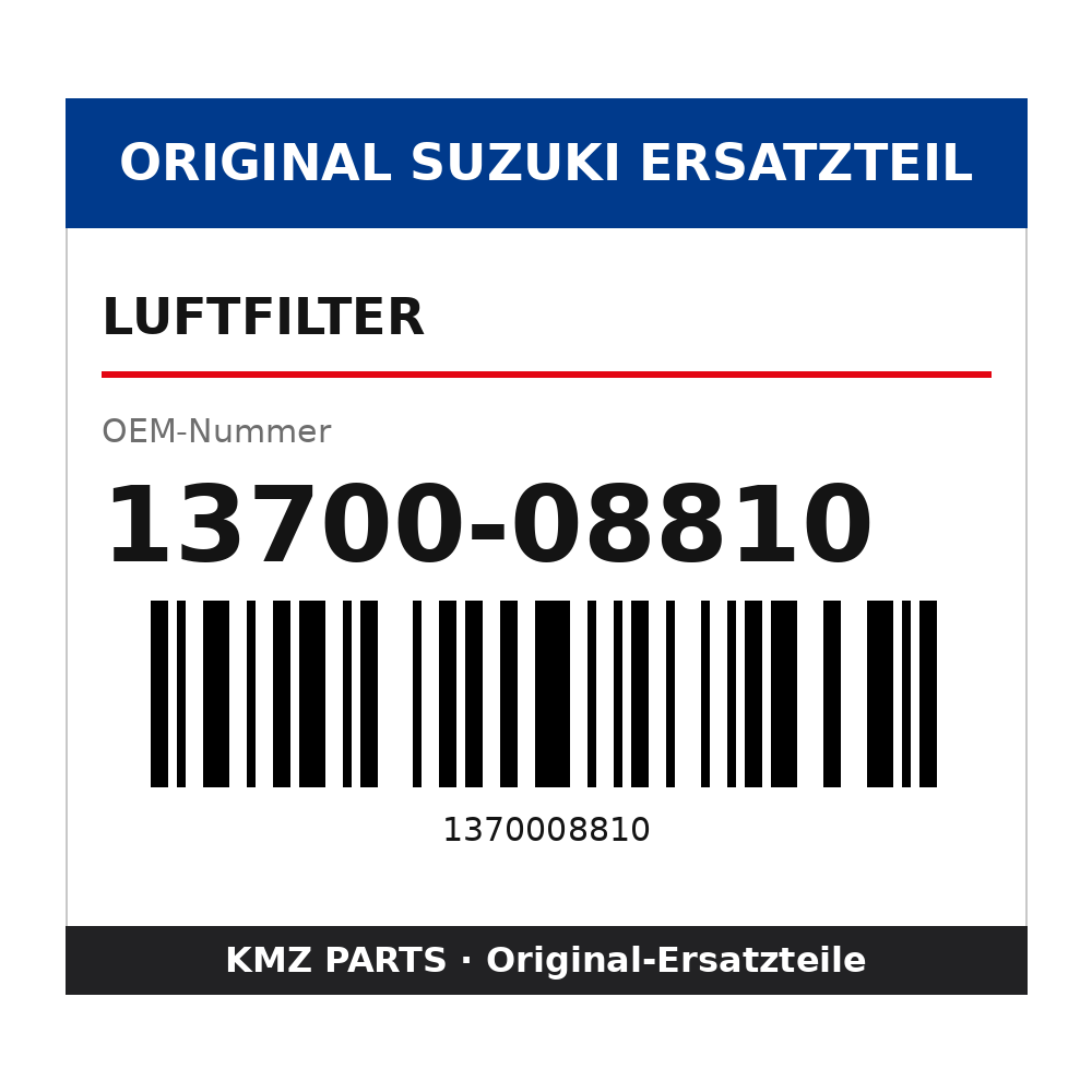 Suzuki Luftfilter 13700-08810
