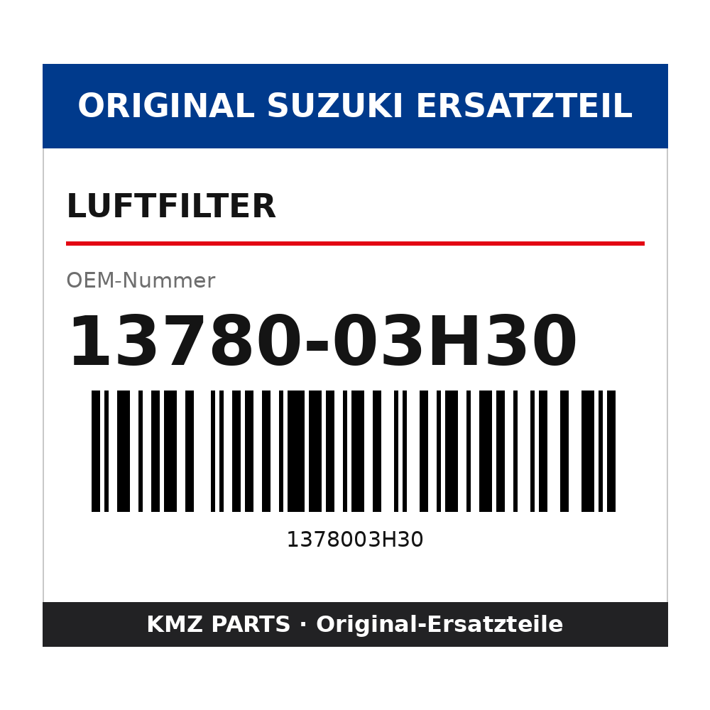Suzuki Luftfilter 13780-03H30