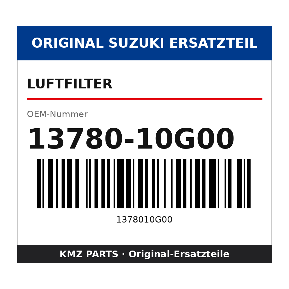 Suzuki Luftfilter 13780-10G00