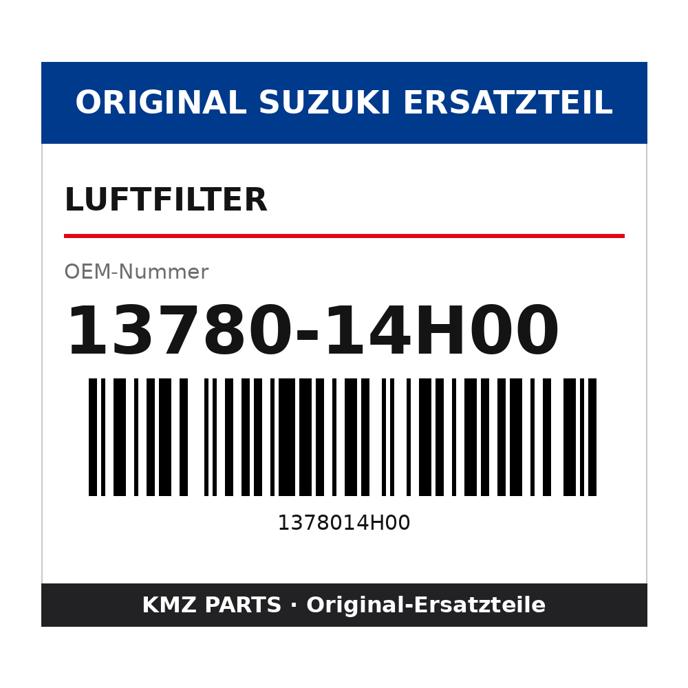 Suzuki Luftfilter 13780-14H00