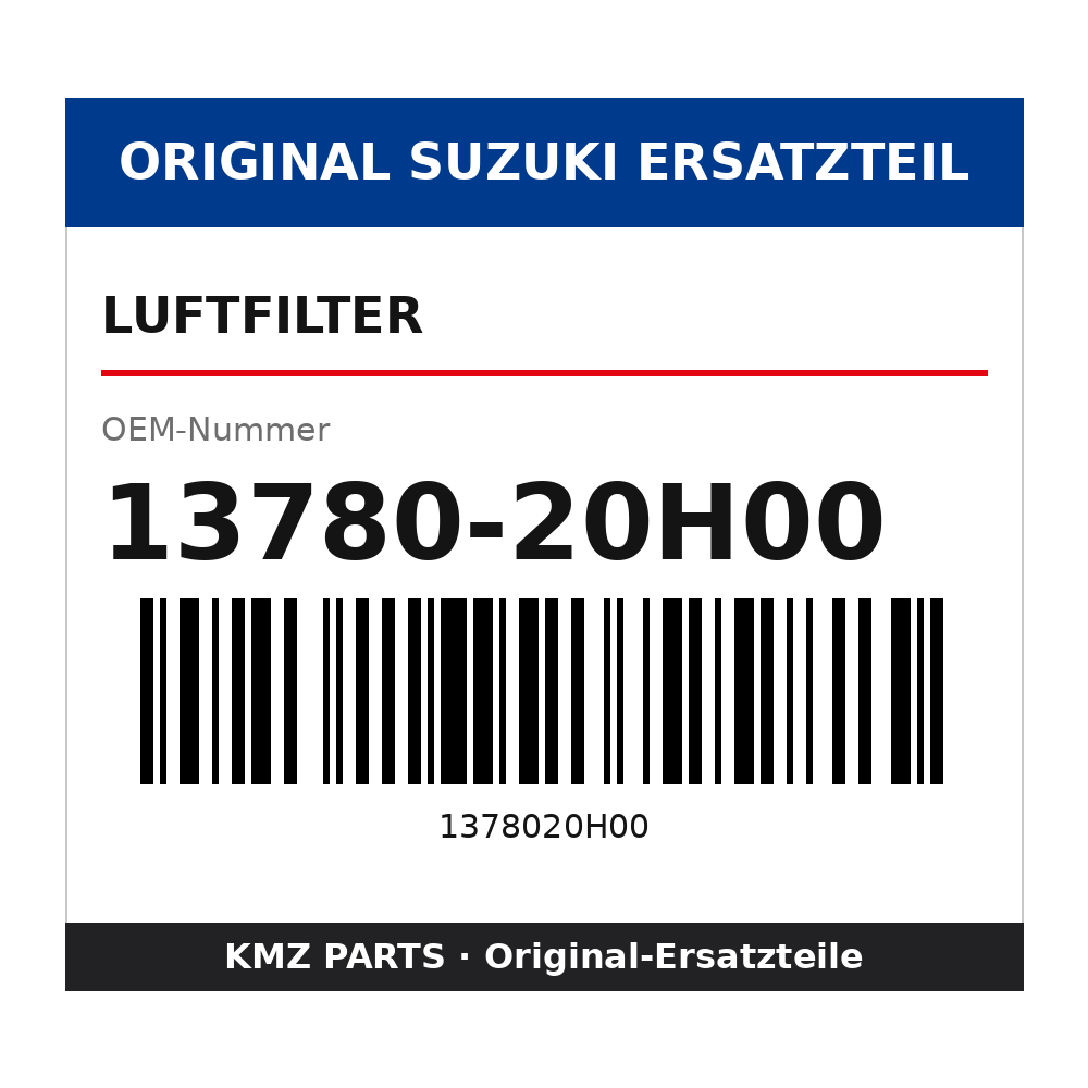 Suzuki Luftfilter 13780-20H00