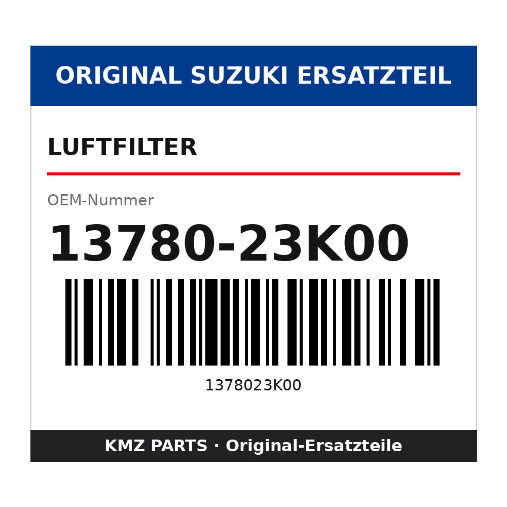 Suzuki Luftfilter 13780-23K00