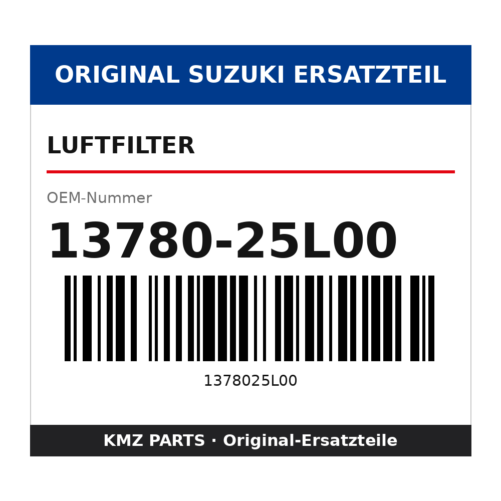 Suzuki Luftfilter 13780-25L00