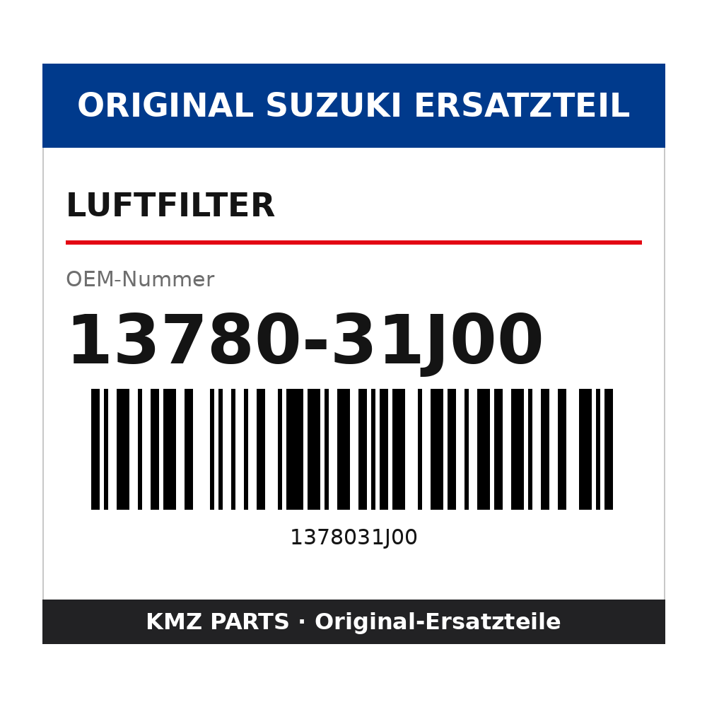 Suzuki Luftfilter 13780-31J00