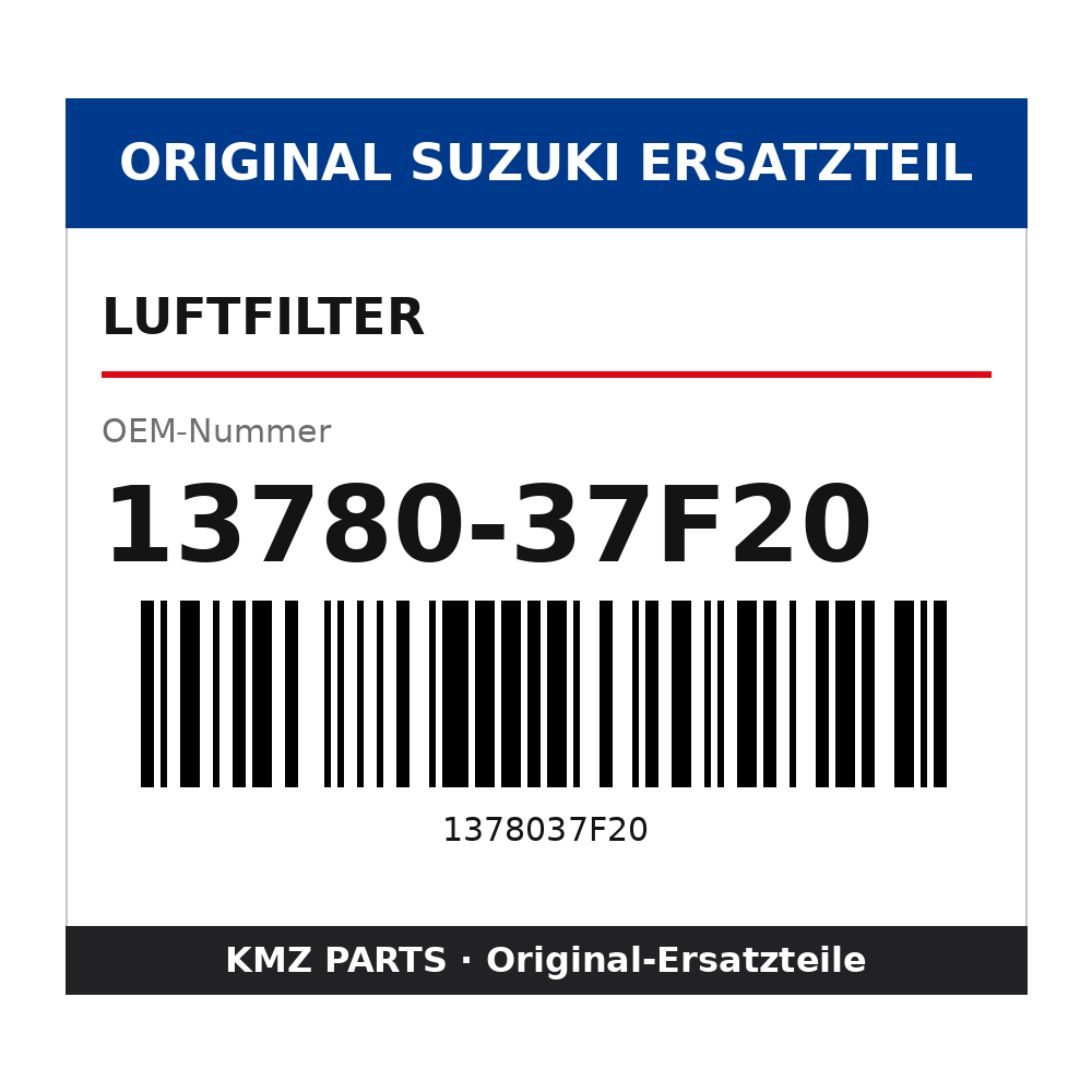 Suzuki Luftfilter 13780-37F20