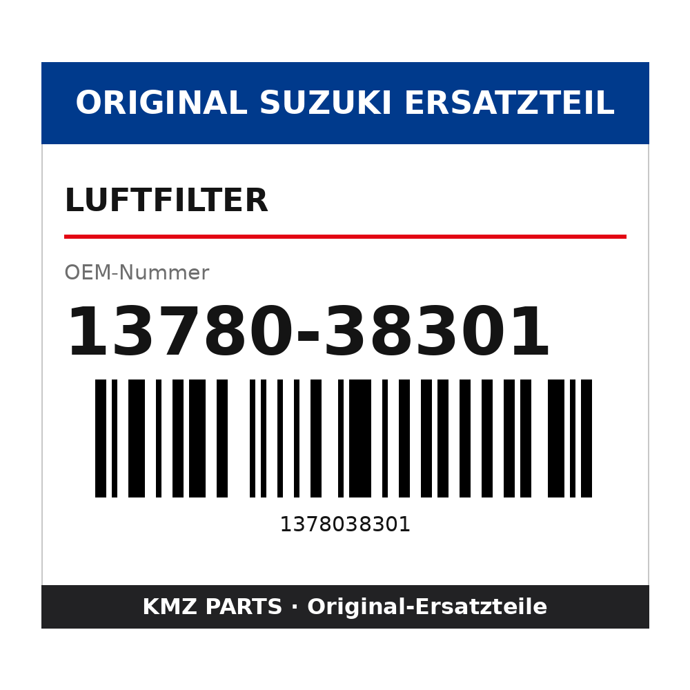 Suzuki Luftfilter 13780-38301