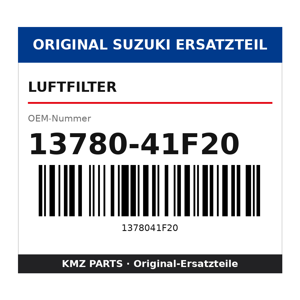 Suzuki Luftfilter 13780-41F20