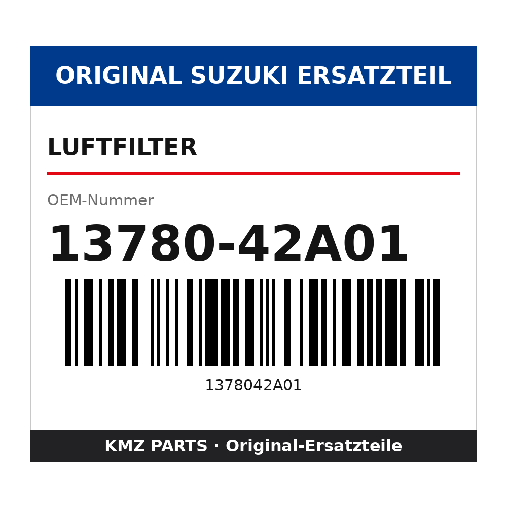 Suzuki Luftfilter 13780-42A01