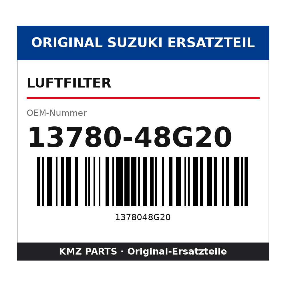Suzuki Luftfilter 13780-48G20