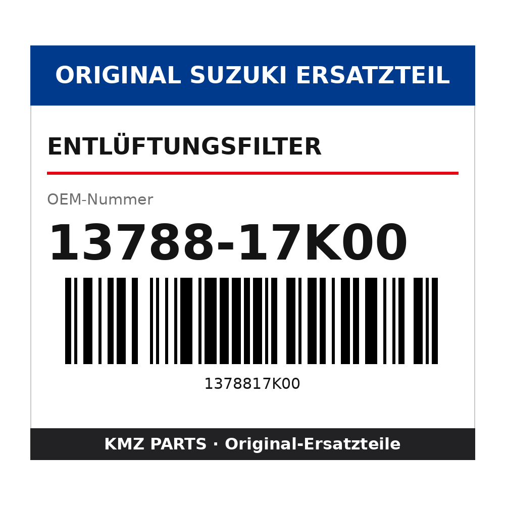 Suzuki Entlüftungsfilter 13788-17K00