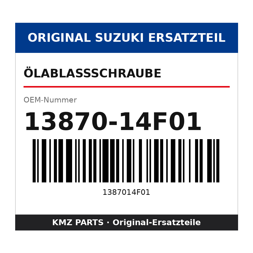 Suzuki Ölablassschraube 13870-14F01